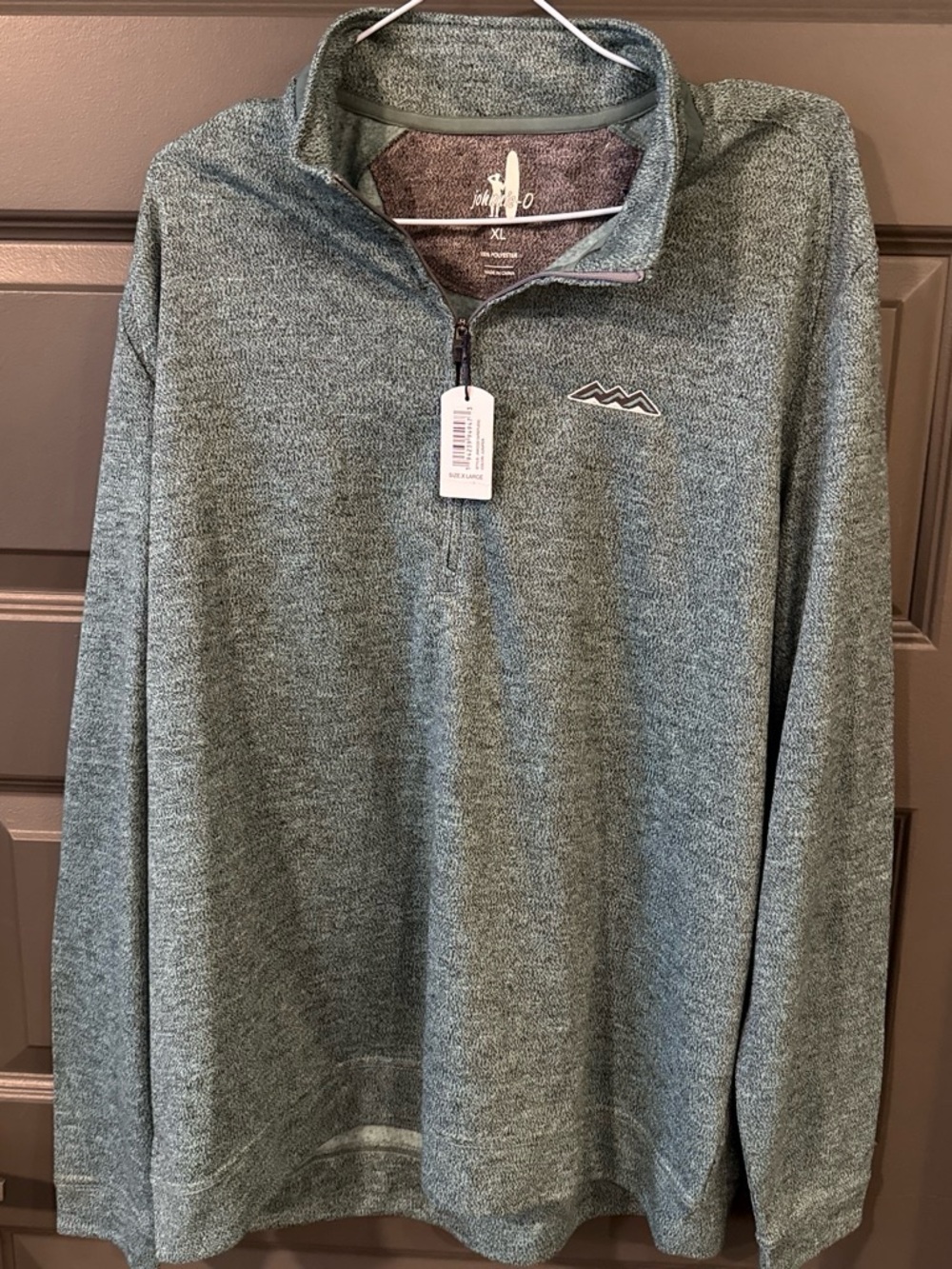 Johnnie-O Men's "Reflex" Juniper Green Melange 1/4-Zip Pullover NWT XL